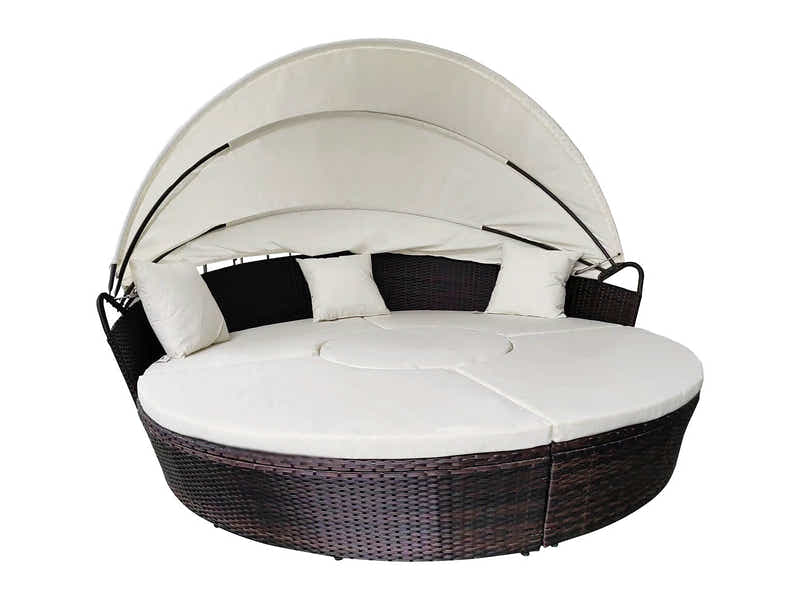 Sun Island Rattan Daybed Brown