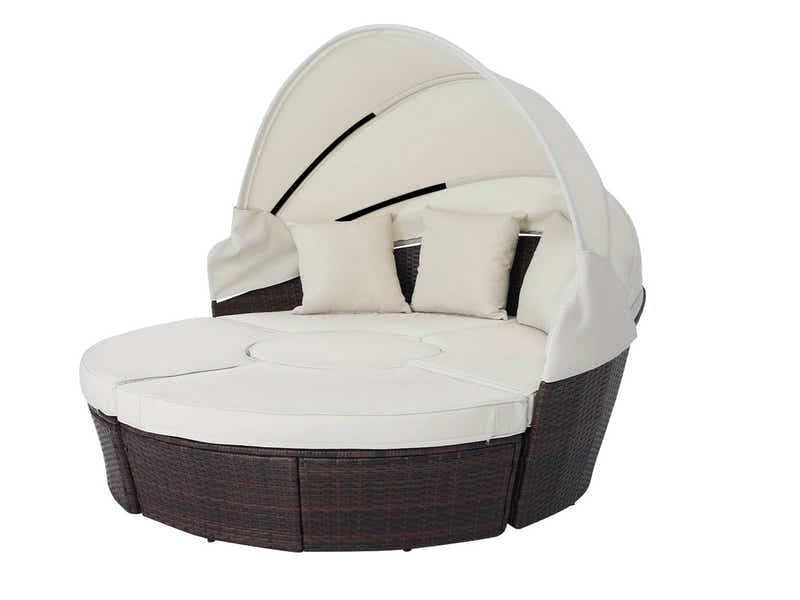 Sun Island Rattan Daybed Brown