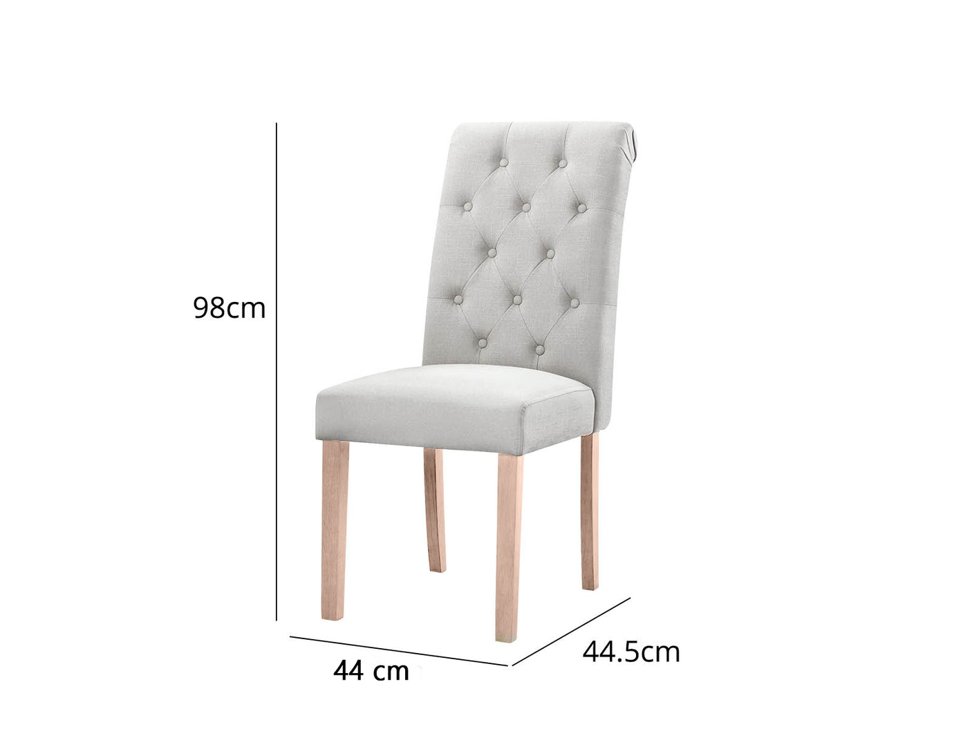 Natalie Dining Chair x2 Linen Beige