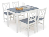 DS Selma 5PC Wooden Dining Set Grey