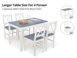 DS Selma 5PC Wooden Dining Set Grey