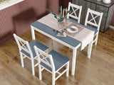 DS Selma 5PC Wooden Dining Set Grey
