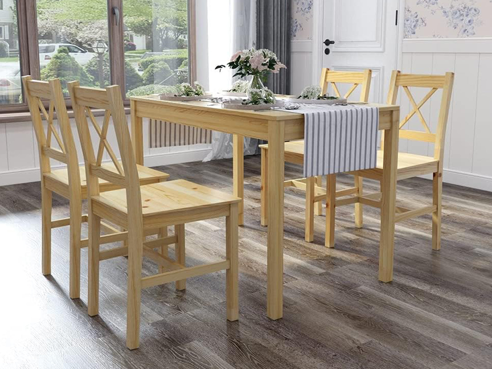 Selma 5PC Wooden Dining Set Wood