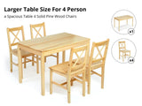 Selma 5PC Wooden Dining Set Wood