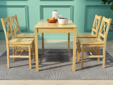 Selma 5PC Wooden Dining Set Wood