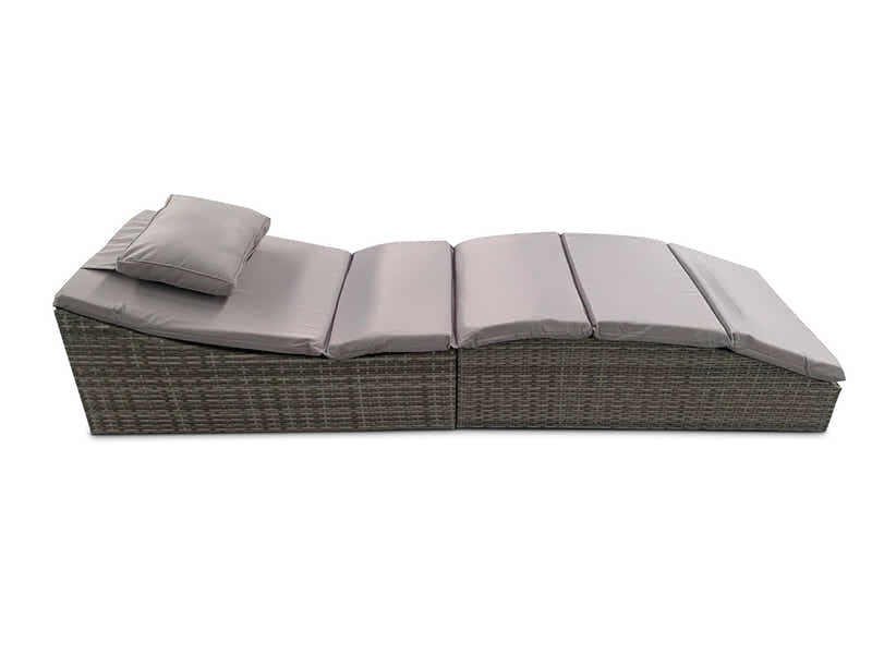 Miller Foldable Outdoor Sun Lounger - Light Grey