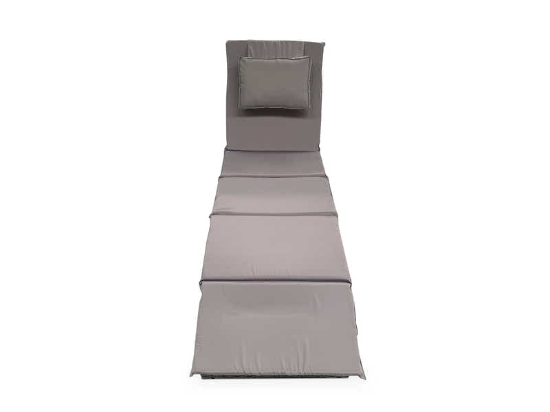 Miller Foldable Outdoor Sun Lounger - Light Grey