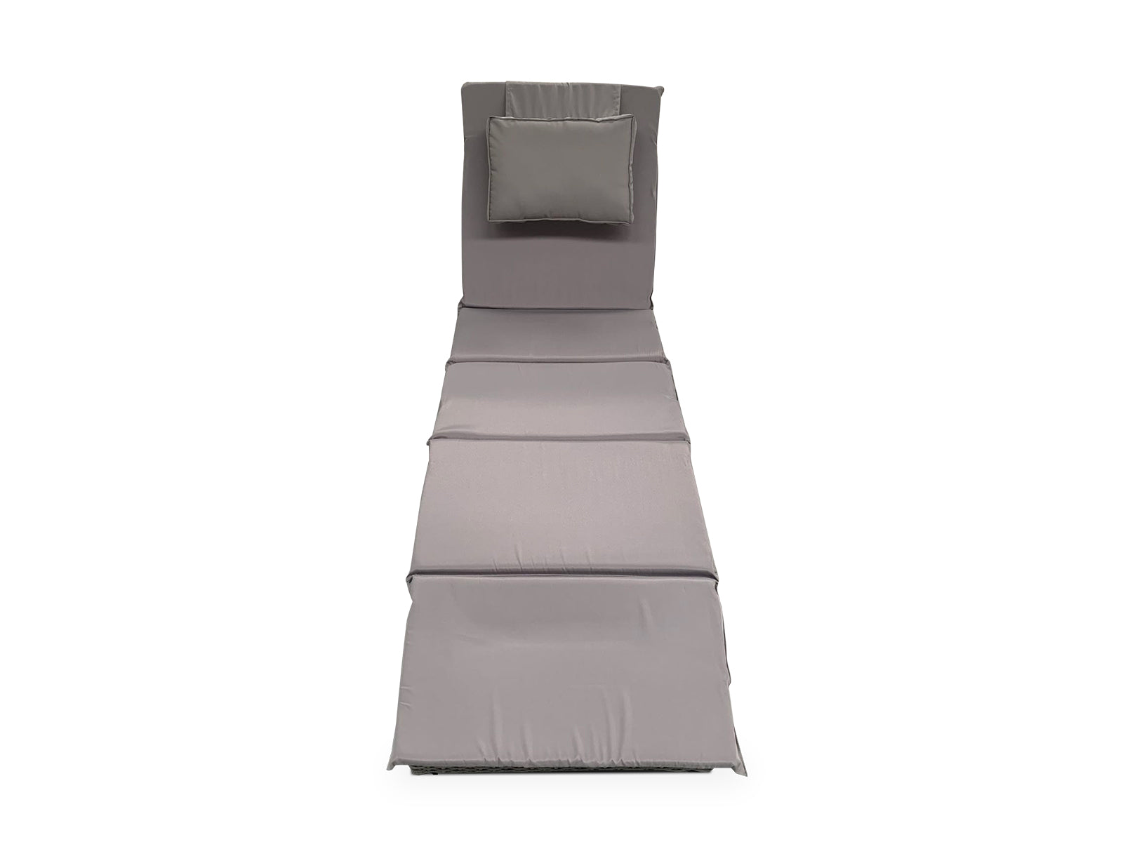 Miller Foldable Rattan Lounger Light Grey