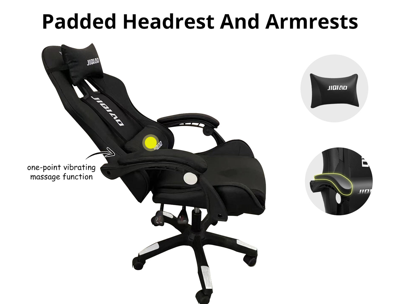 Josslyn Massage Gaming Chair Black