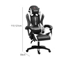 Josslyn Massage Gaming Chair Black + White