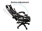 Josslyn Massage Gaming Chair Black + White