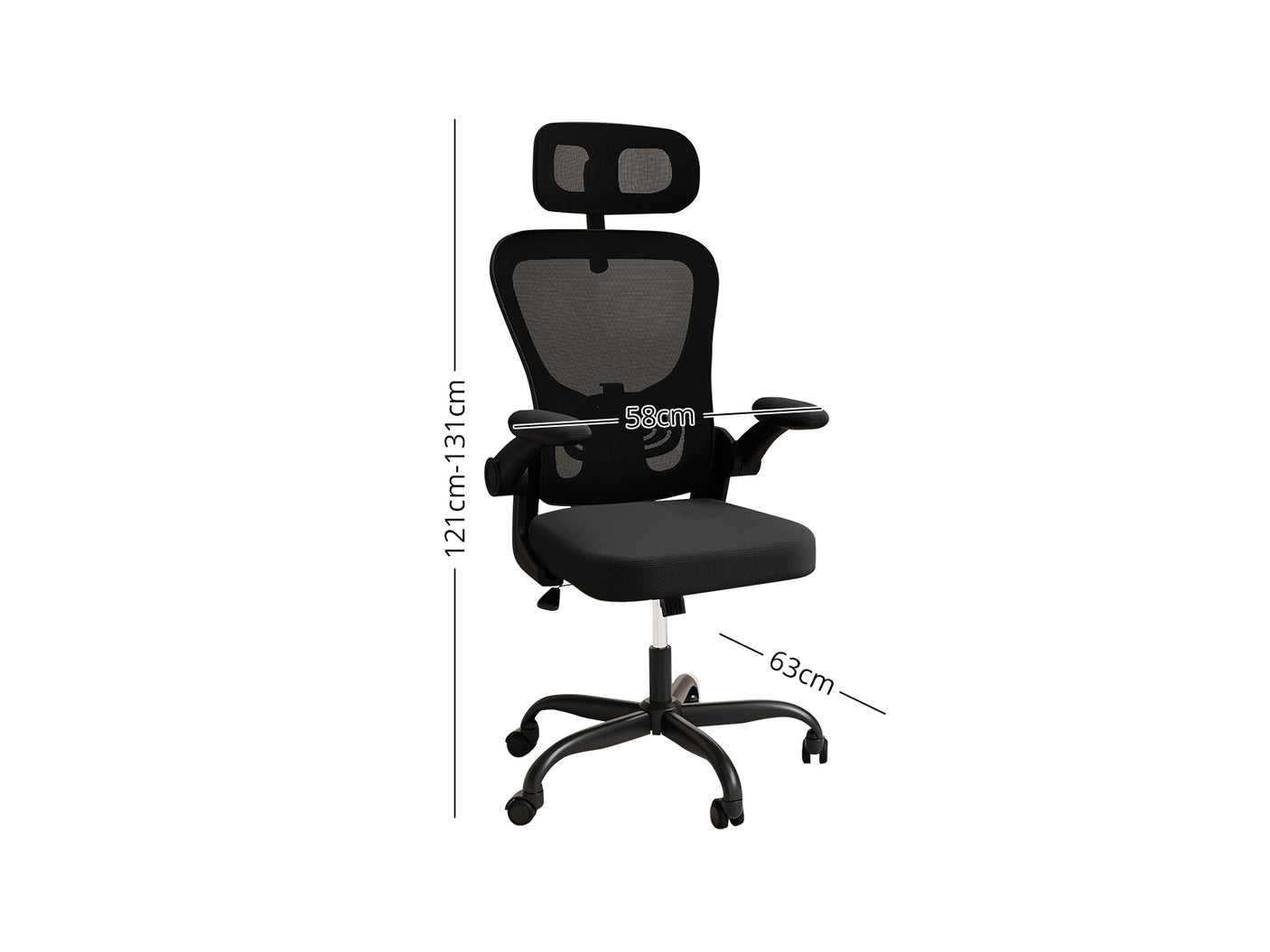 Molina Mesh Task Chair Black+Black