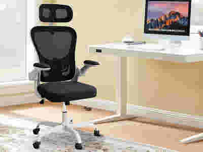 Molina Mesh Task Chair White+Black