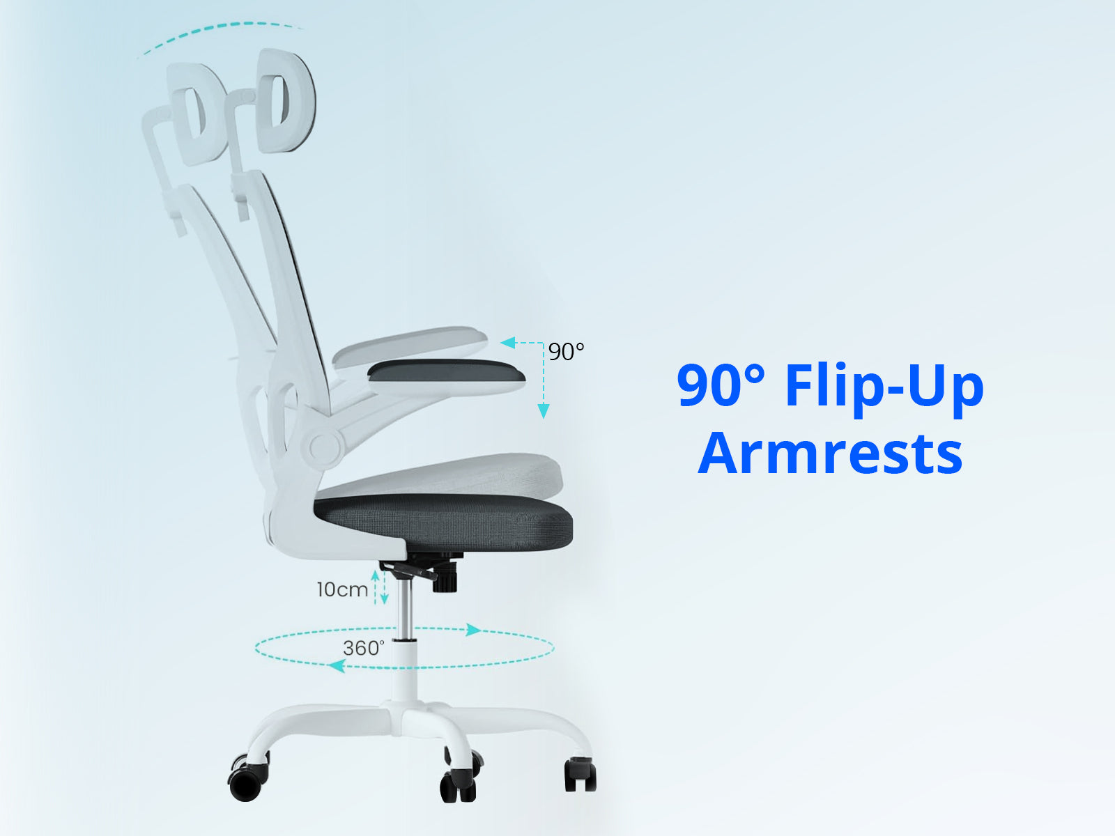 Molina Mesh Task Chair White+Black
