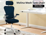 Molina Mesh Task Chair White+Blue