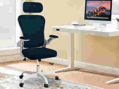 Molina Mesh Task Chair White+Blue