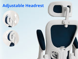 Molina Mesh Task Chair White+Blue
