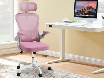 Molina Mesh Task Chair White+Pink
