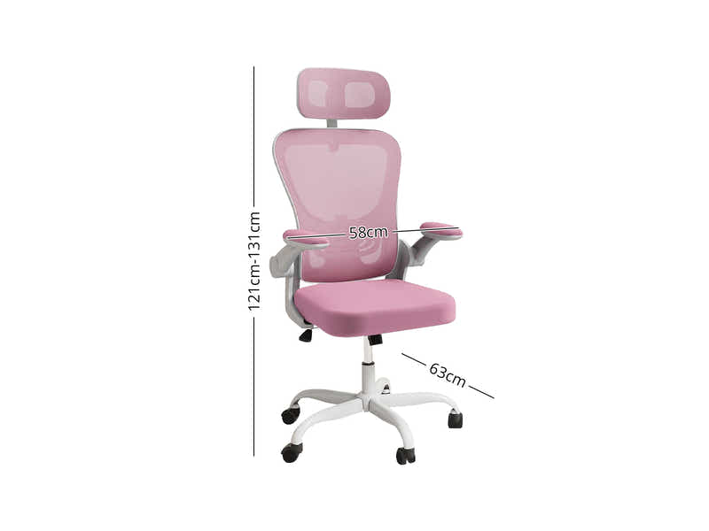 Molina Mesh Task Chair White+Pink