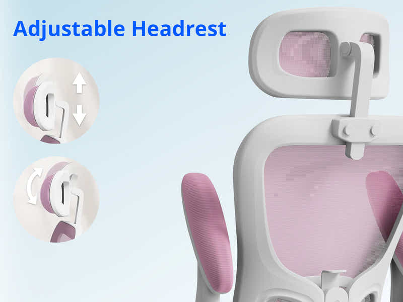 Molina Mesh Task Chair White+Pink