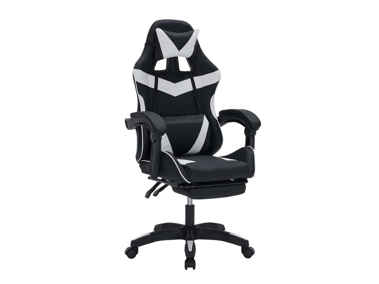 Gaming Table L2R Right 160CM & Faron Gaming Chair PVC White
