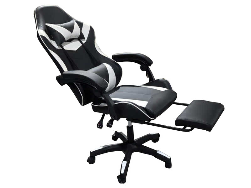 Gaming Table R6 120cm & Faron Gaming Chair PVC White
