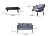 4pc Outdoor Sofa Set PE rattan