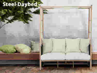 Steel Day Bed with Canopy