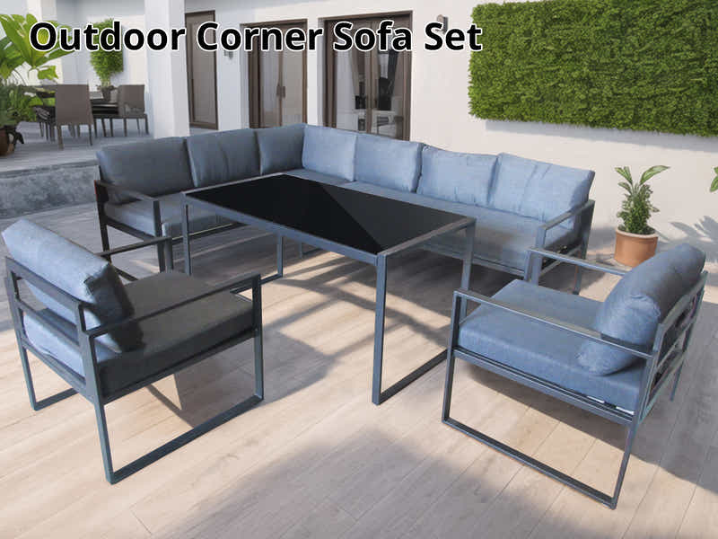 5pc Outdoor Corner Sofa Set PE