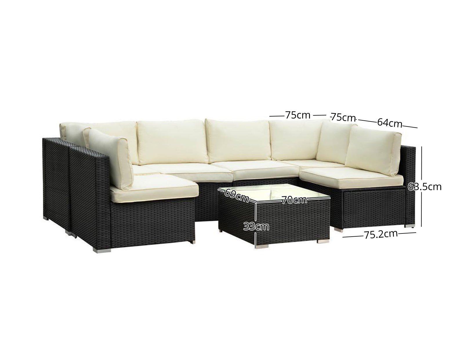 7pc Outdoor Sofa Set PE rattan