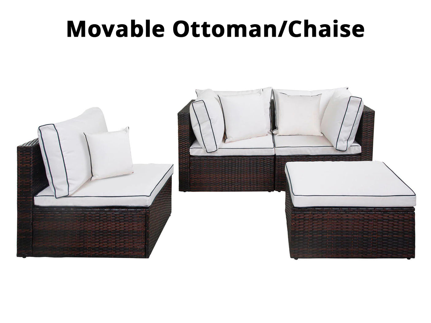 Hampton 4PC Outdoor Sofa Set PE rattan