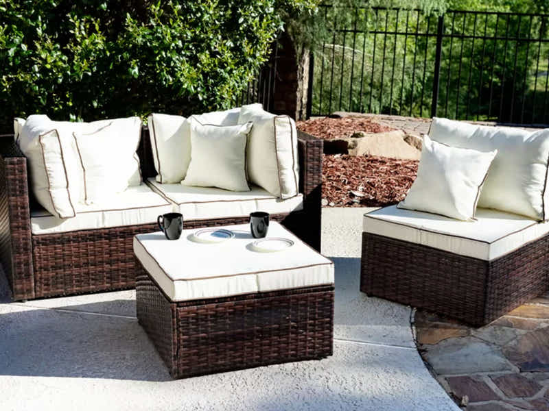 Hampton 4PC PE Rattan Outdoor Sofa Set