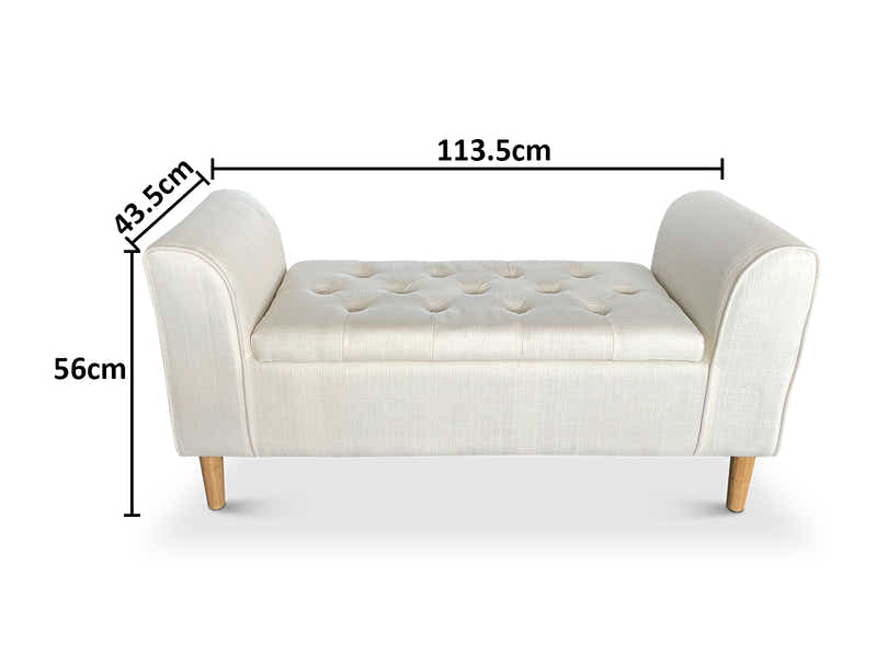 Hollis Storage Ottoman Bench Linen