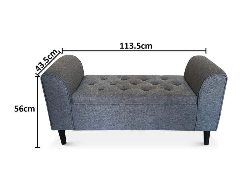 Hollis Storage Ottoman Bench Linen