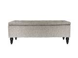 Abble Storage Ottoman Linen Grey L
