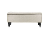 Abble Storage Ottoman Linen Beige M