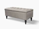 Abble Storage Ottoman Linen Grey M