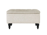 Abble Storage Ottoman Linen Beige S