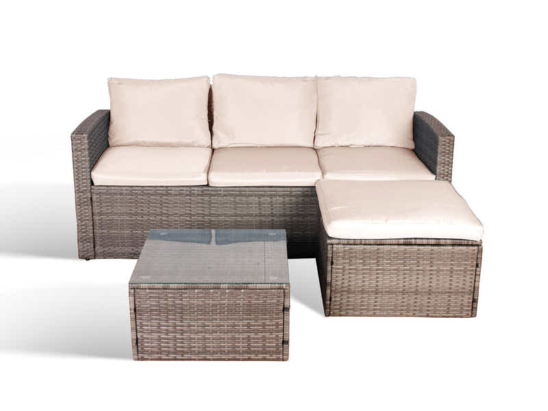 Outdoor Sofa with Storage PE wicker