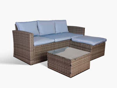 Outdoor Sofa with Storage PE wicker
