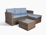 Outdoor Sofa with Storage PE wicker