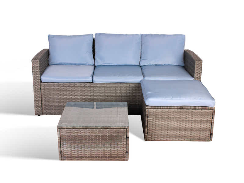 Outdoor Sofa with Storage PE wicker