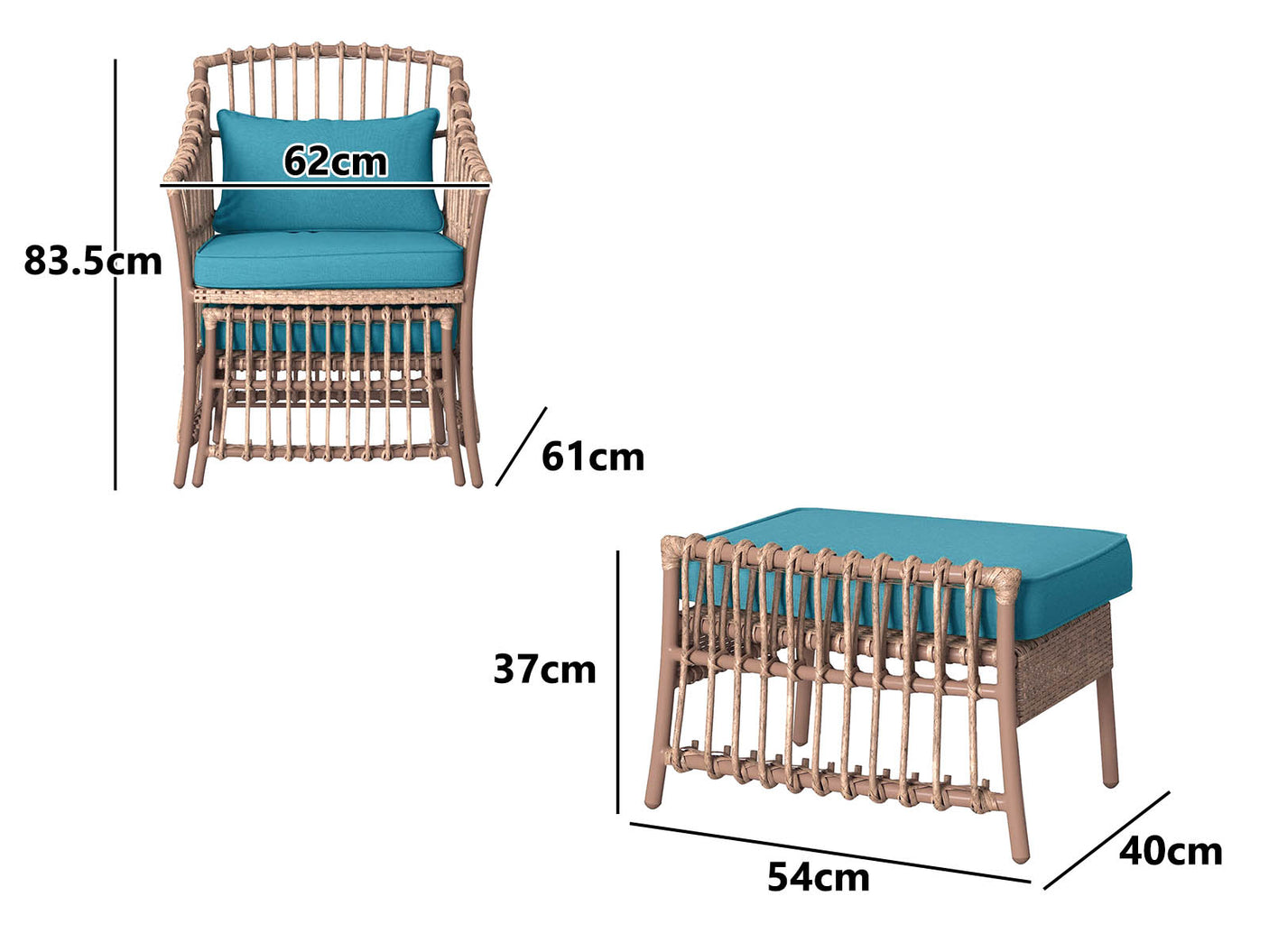 Madalena 4PC Patio Set