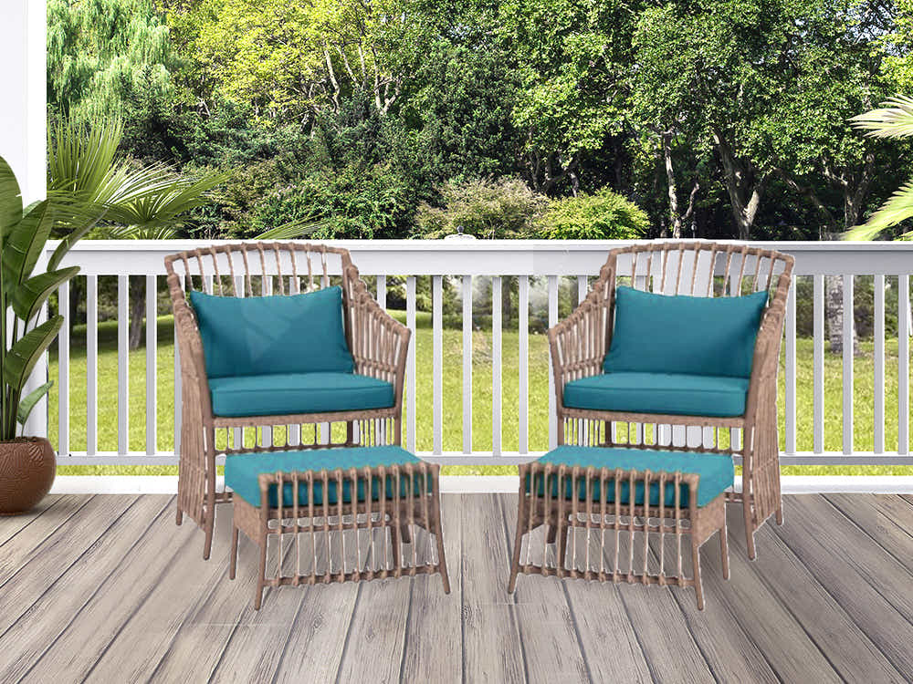 Madalena 4-Piece Patio Set With Stool