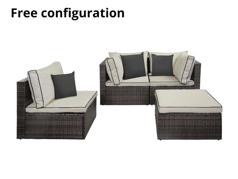 Hampton 4PC Outdoor Sofa Set PE rattan
