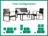 Thea Outdoor Rattan Set PE rattan