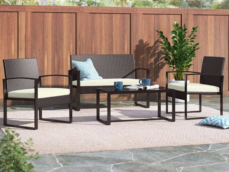 Thea Outdoor Rattan Set PE rattan
