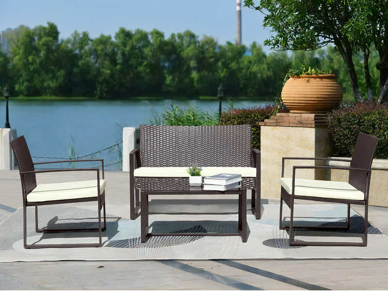Thea Outdoor Rattan Set PE rattan