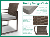 Livonia Outdoor Rattan Set Brown PE rattan