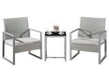 Livonia Outdoor Rattan Set Grey PE rattan
